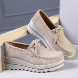 Artificial Leather Wedge Heel Casual Summer Platfoms