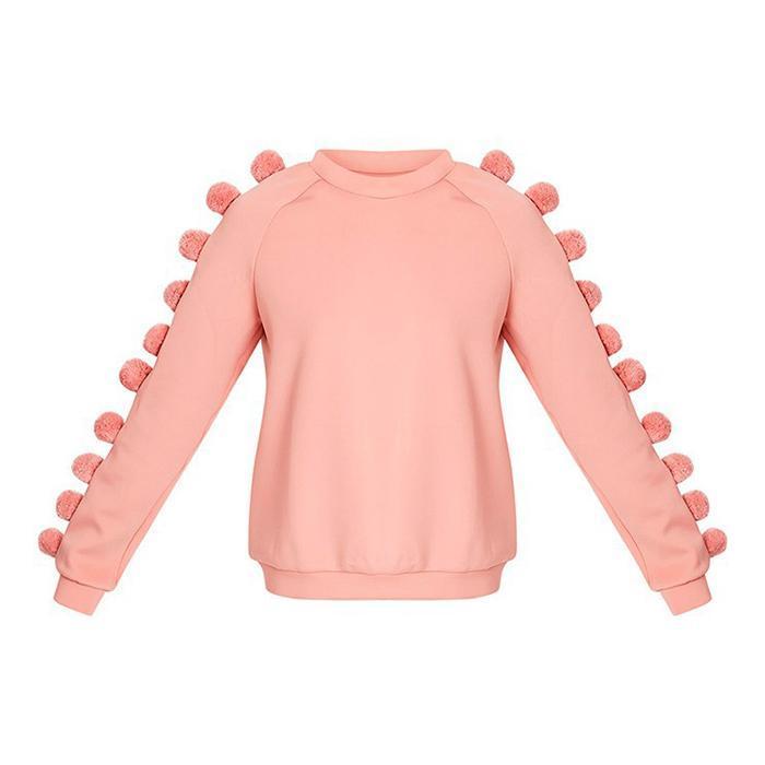 Early Autumn Fashion Hairball Pure Color Sweater