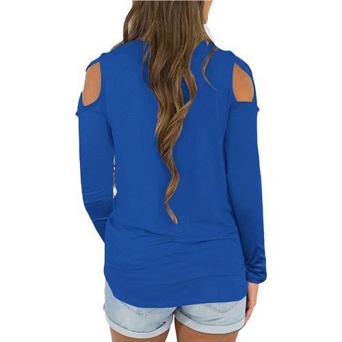 Fashion Pure Color Long-Sleeve Sweater