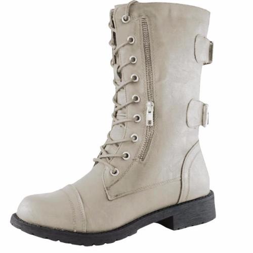 Round Toe Chain Casual PU Spring/Fall Boots