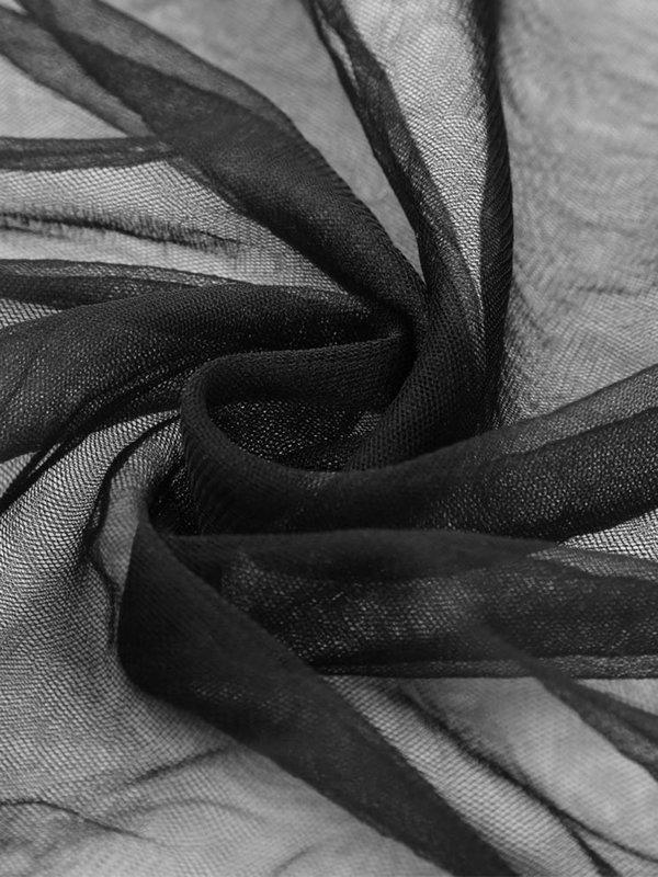 Sheath 3/4 Sleeve Floral Sexy Mesh Plus Size Dress