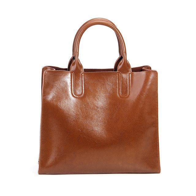 Genuine Leather Tote Handbag Designer Shoulder Bags