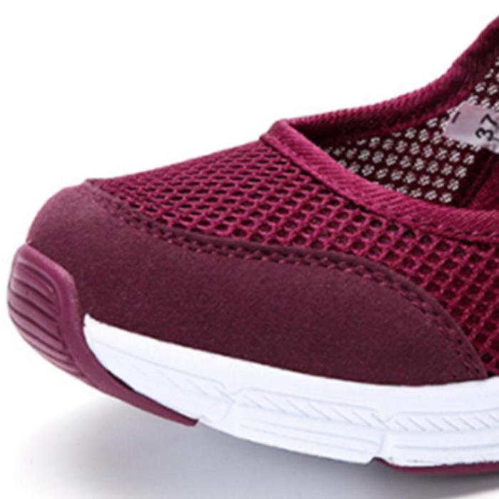 Flat  Mesh  Round Toe Woman Casual Sneakers
