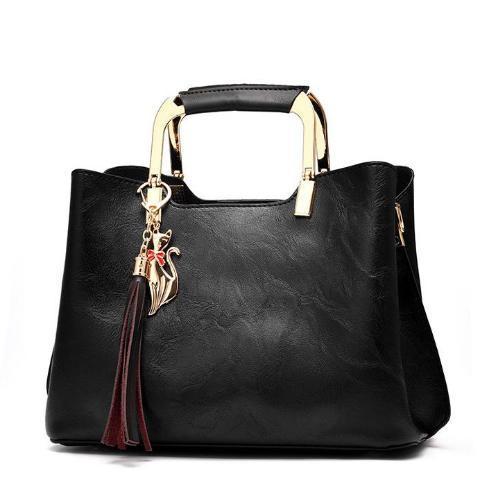 Retro Vintage Leather Tassel Handbag For Woman