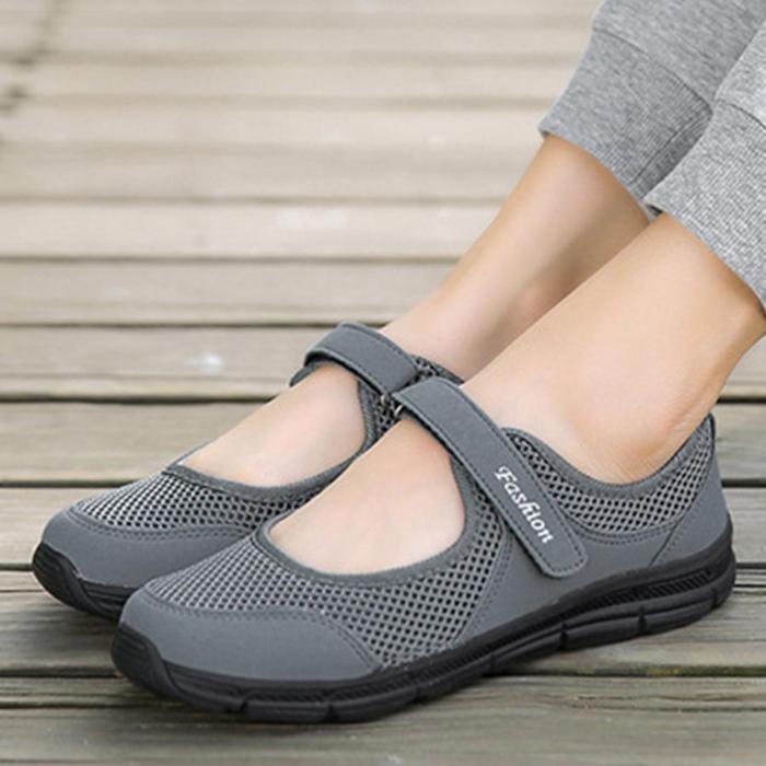 Flat  Mesh  Round Toe Woman Casual Sneakers