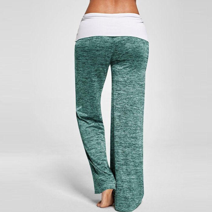 Casual Loose Stitching Yoga Pants With Belt