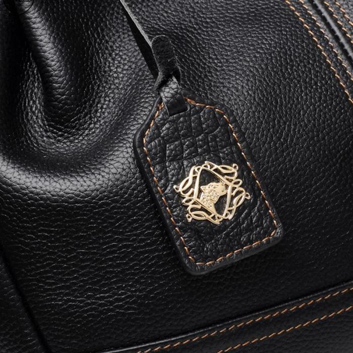 Black Quality Genuine Leather Luxury Shoulder Handbag For Woman