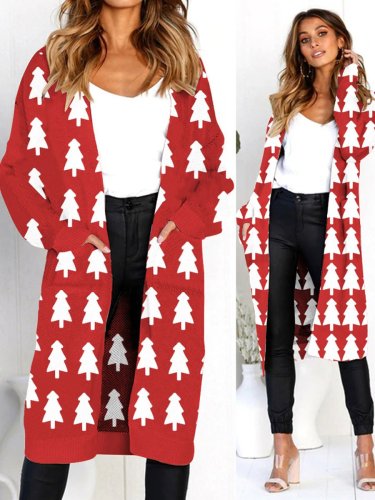 Long Style Sexy Leopard Sweater Fall Style Woman Coats Cardigans
