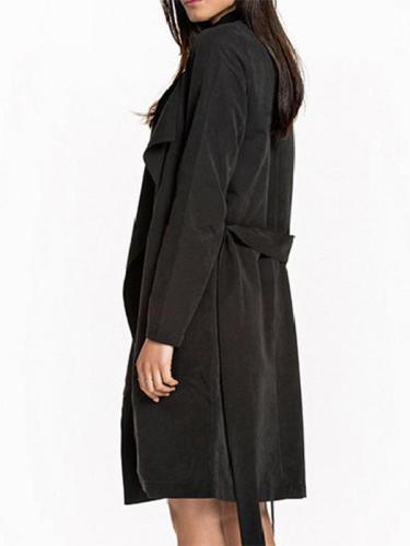 Fashion Long Sleeve Long Style Trench Coat