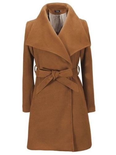 Vintage Lapel Trench Coats With Belt