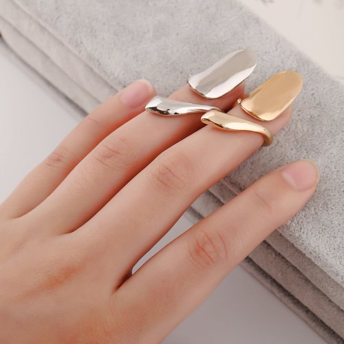Popular Metal Texture Fashionable Smooth Fingernail Ring