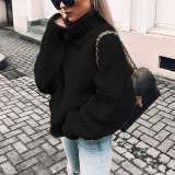New Fashion High collar Long sleeve Knit Sweaters