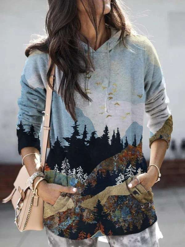 Fashion Casual Classics Print Hoodie Long sleeve Sweatshirts