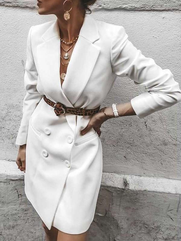 Fashion Casual Long sleeve Long Blazer Coat