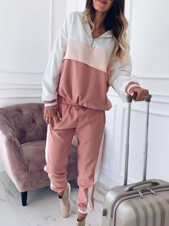 Fashion Casual Gored Hoodie Long sleeve Suits