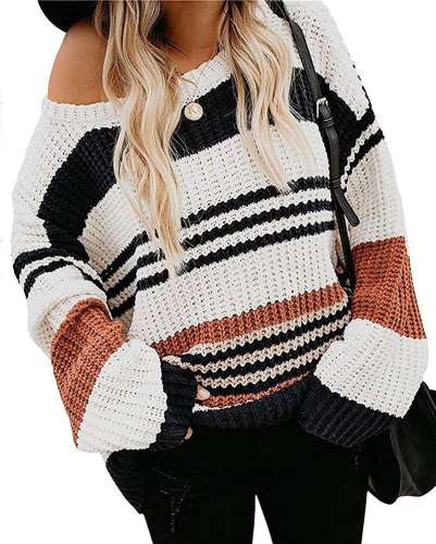 Fashion Casual Loose Round neck Long sleeve Sweaters