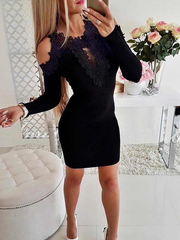 Sexy lace strapless backless Off Shoulder bodycon dresses