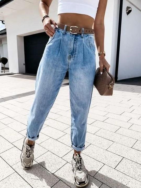 Fashion Casual High waist Jean Pants