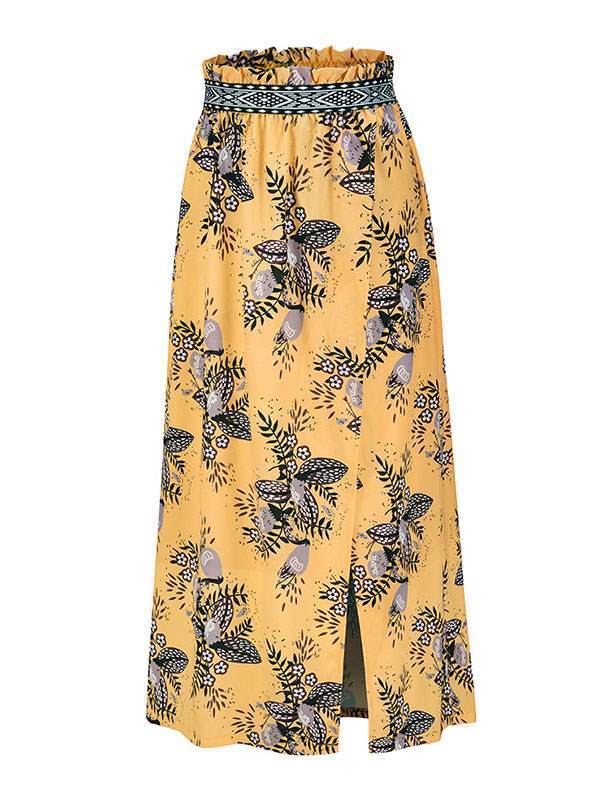 Bohemia Women Printed long chiffon skirts