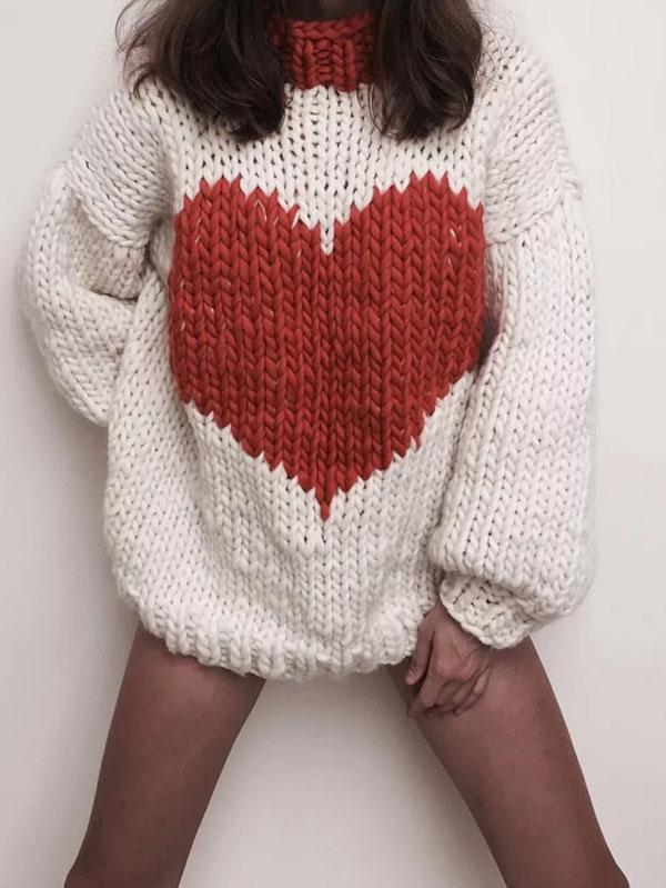 Ins Hot Fashion Knitting Loose Sweater Tops