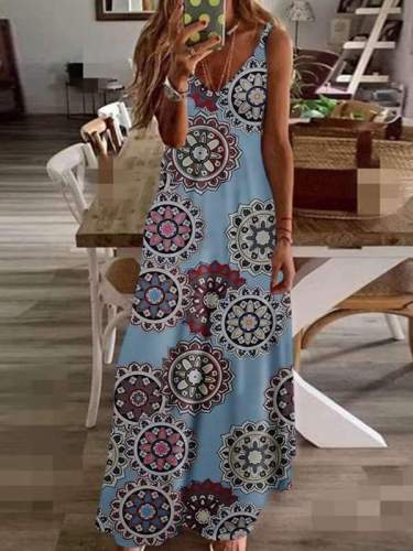 Chic Slim long floral printed halter maxi dresses