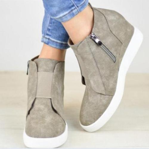 Leisure inside high single shoes elastic large size sneakers