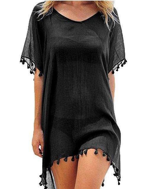 Casual Pure Round neck Macrame Short sleeve Overall