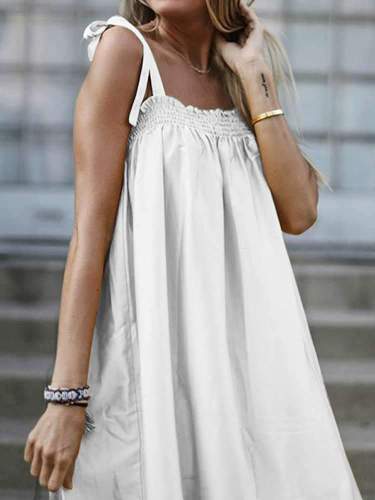 Fashion Casual Pure Vest Sleeveless Maxi Dresses