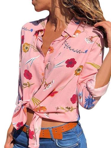 Women Fashion Printed Long sleeve blouses