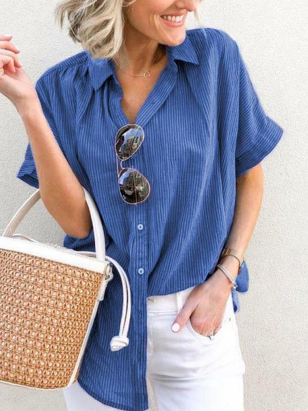 Casual Short sleeve large sizecasual loose Blouses