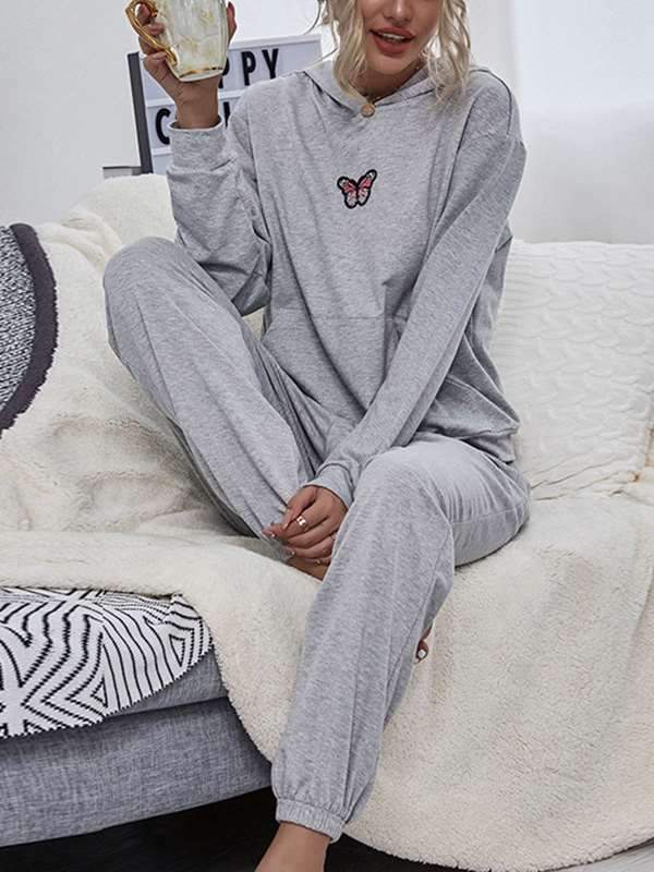 Casual  Loose Hooded Sports Casual Suits for Women