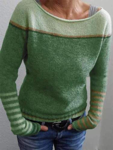 Fashion Round neck Long sleeve Sweaters