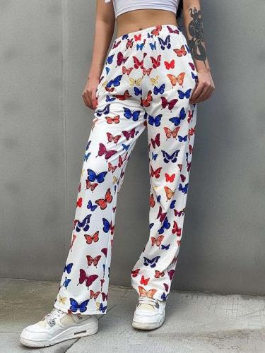 Fashion Casual Butterfly print Yoga Pants