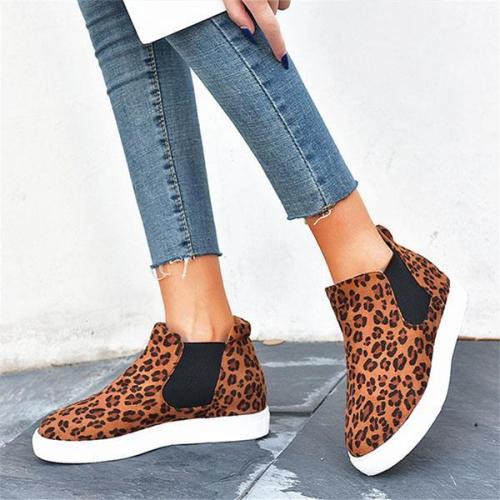 Casual round toe shoes sneakers high help for women