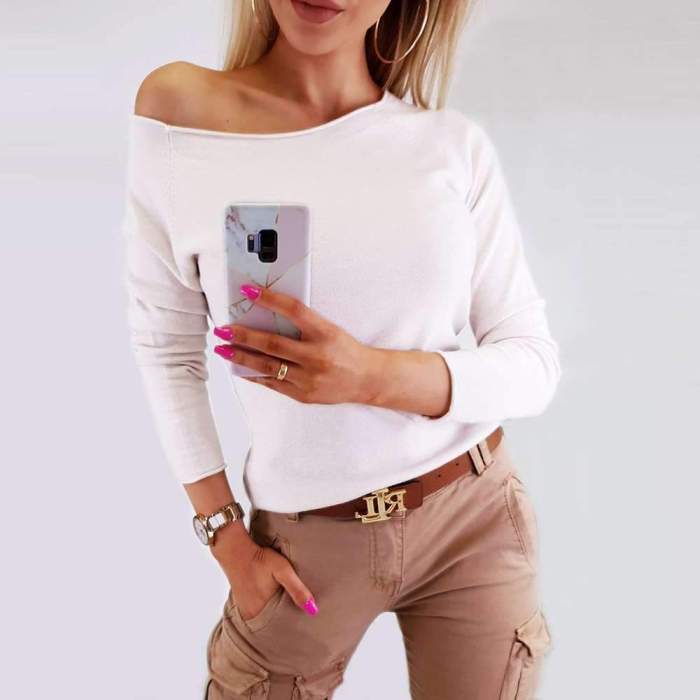 Fashion Pure Round neck Long sleeve Sweaters
