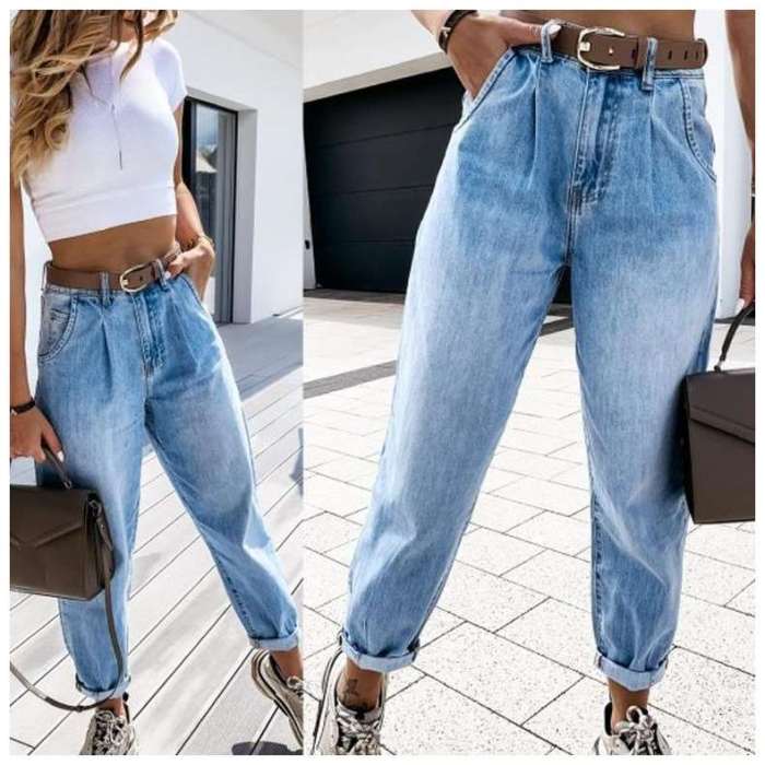 Fashion Casual High waist Jean Pants