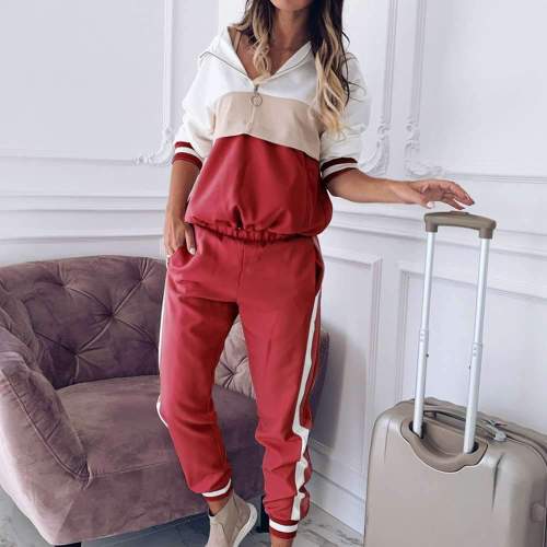 Fashion Casual Gored Hoodie Long sleeve Suit