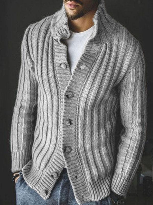 Men's Casual Button Knit Cardigan Sweater Jacket