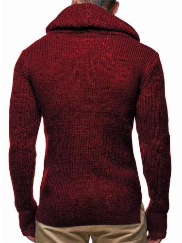 Men's Fashion High Neck Knitted Pullover Sweater
