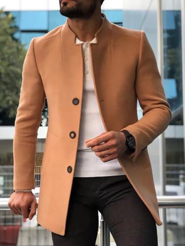 Men's Fashion Simple Stand Collar Short Coat