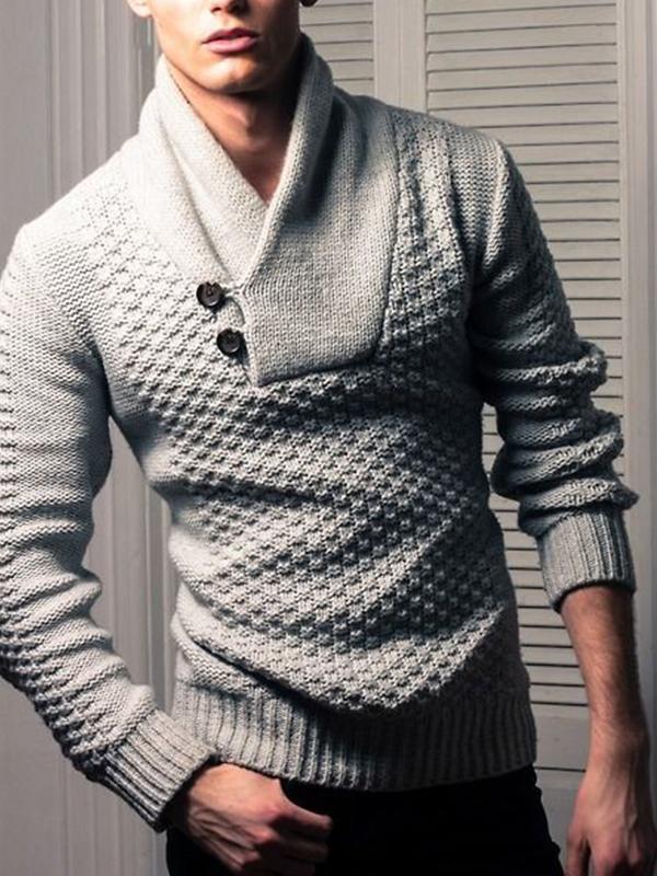 Men's Casual Fashion V-Neck Slim-Fit Sweater