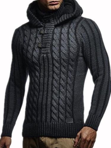 Mens Fashion Hooded Casual Sweater