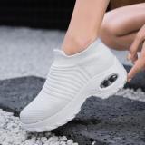 Women's Walking Shoes Sock Sneakers Mesh Slip On Air Cushion Lady Girls Platform Loafers