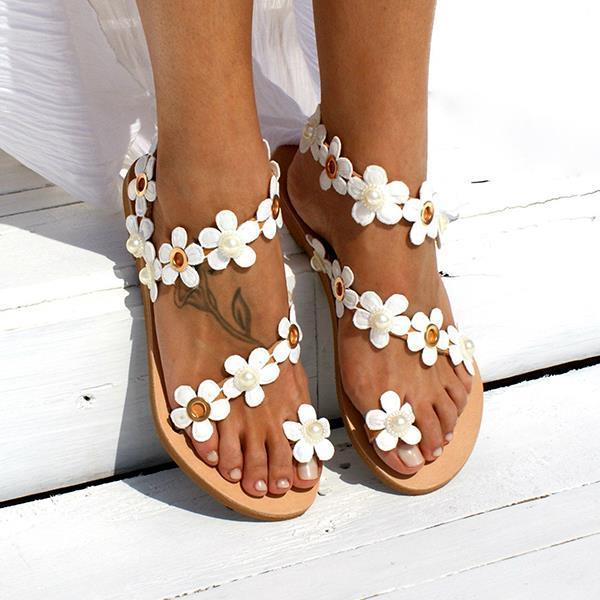 Women Flower Sandals Casual Slip On High Quality Shoes Women sandals