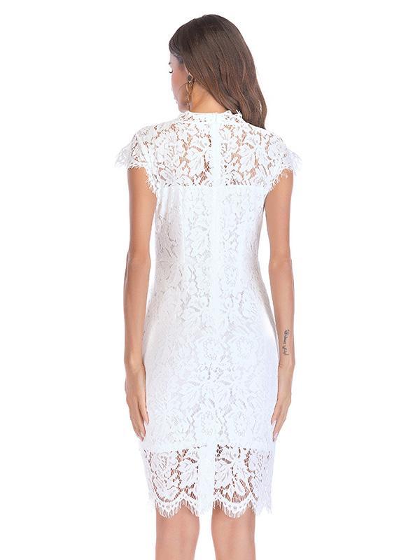 Women secy lace fashion short sleeve bodycon dresses evening dresses