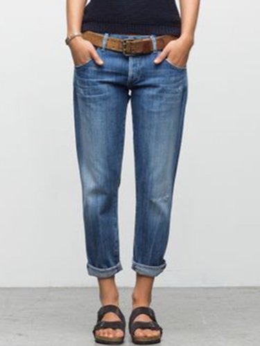 Denim Fashion Patchwork long pants jeans