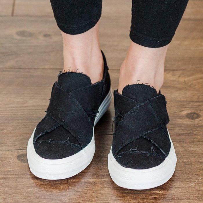 Women Stylish Flat Heel Canvas Sneakers