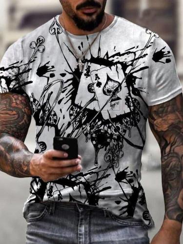 Men's personality printed T-shirt