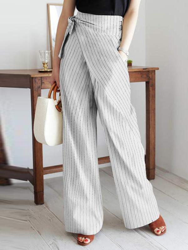 Elegant Women stripe long pants