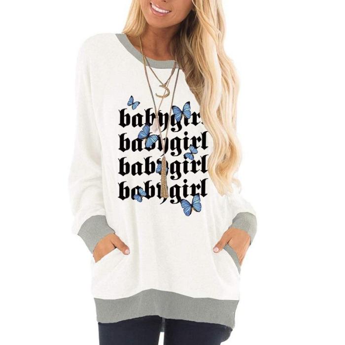 Women round neck cute printed Sweatshirts